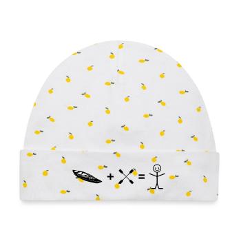Funny Kayaking Kayaker Kayaking Lover - Baby Premium Organic Mütze - Weiß/Zitronengelb - Vorne