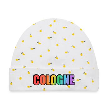 Cologne LGBTQ Rainbow Köln - Baby Premium Organic Mütze - Weiß/Zitronengelb - Vorne