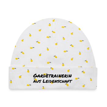 Gardetrainerin aus Leidenschaft Karneval Geschenk - Baby Premium Organic Mütze - Weiß/Zitronengelb - Vorne
