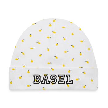 Basel - Baby Premium Organic Mütze - Weiß/Zitronengelb - Vorne