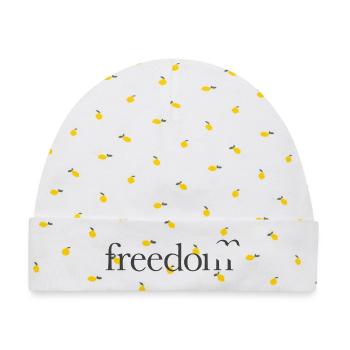 Freedom - Baby Premium Organic Mütze - Weiß/Zitronengelb - Vorne