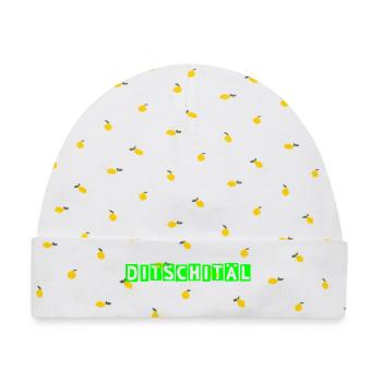 Ditschitäl! TShirts für Nerds & Digitalisierung - Baby Premium Organic Mütze - Weiß/Zitronengelb - Vorne