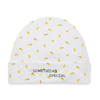 something special - Baby Premium Organic Mütze - Weiß/Zitronengelb - Vorne