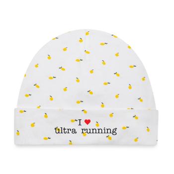 Ich liebe Ultra Running - Baby Premium Organic Mütze - Weiß/Zitronengelb - Vorne