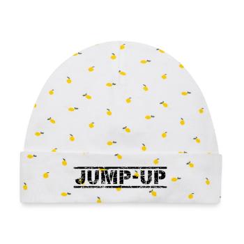 Jump Up - Baby Premium Organic Mütze - Weiß/Zitronengelb - Vorne