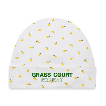 Tennis Shirt Grass Court Expert London Halle - Baby Premium Organic Mütze - Weiß/Zitronengelb - Vorne