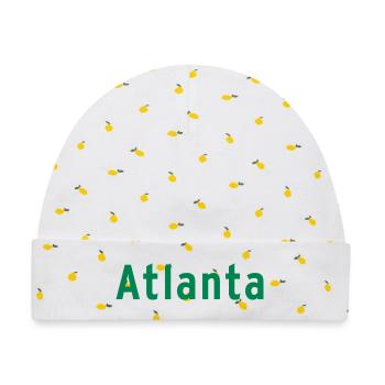 Atlanta - Baby Premium Organic Mütze - Weiß/Zitronengelb - Vorne