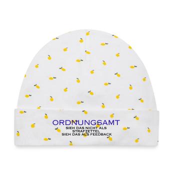 Ordnungsamt Sieh das als Feedback - Baby Premium Organic Mütze - Weiß/Zitronengelb - Vorne