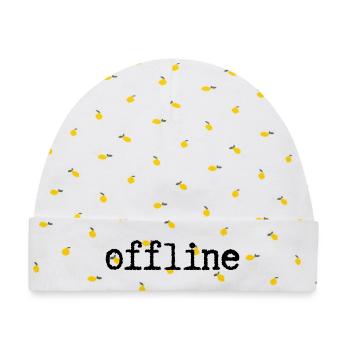 offline - Baby Premium Organic Mütze - Weiß/Zitronengelb - Vorne