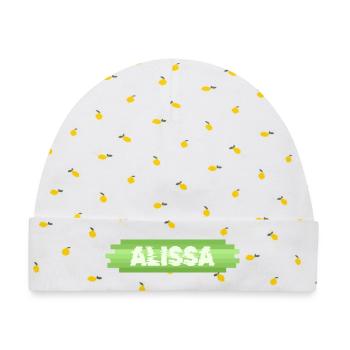 Alissa als Heldin - Baby Premium Organic Mütze - Weiß/Zitronengelb - Vorne