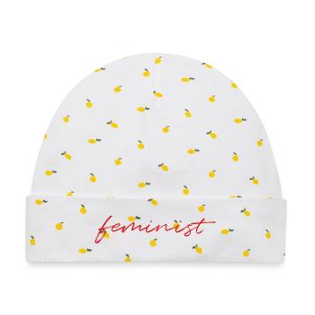 Feminist  - Baby Premium Organic Mütze - Weiß/Zitronengelb - Vorne