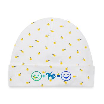 Hip-Hop-Tanz Geschenkidee für die Hip-Hop-Tänzerin - Baby Premium Organic Mütze - Weiß/Zitronengelb - Vorne