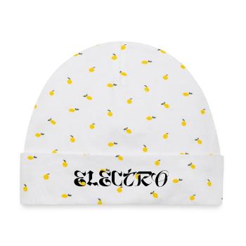 Elektro-Logo - Baby Premium Organic Mütze - Weiß/Zitronengelb - Vorne