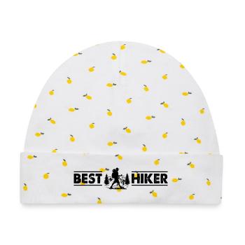Best Hiker Mountain Hiker - Baby Premium Organic Mütze - Weiß/Zitronengelb - Vorne