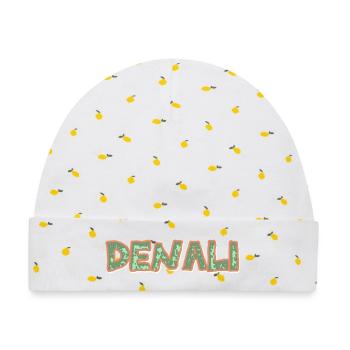 Trekking Denali - Baby Premium Organic Mütze - Weiß/Zitronengelb - Vorne