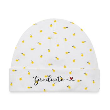 Herzdesign für Graduiertenherz - Baby Premium Organic Mütze - Weiß/Zitronengelb - Vorne