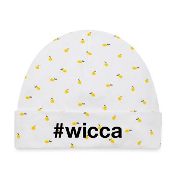 WICCA Hashtag Pagan - Baby Premium Organic Mütze - Weiß/Zitronengelb - Vorne