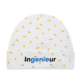 Ingenieur Genie - Baby Premium Organic Mütze - Weiß/Zitronengelb - Vorne