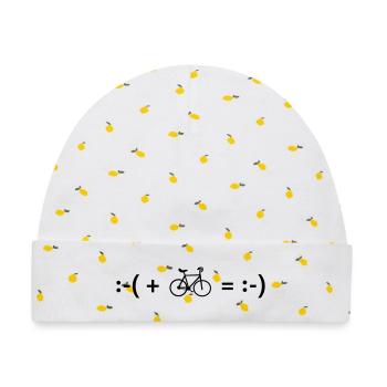 Kunstrad, Kunstradfahren, Hallenradsport - Baby Premium Organic Mütze - Weiß/Zitronengelb - Vorne
