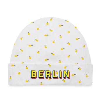 Berlin für Berliner - Baby Premium Organic Mütze - Weiß/Zitronengelb - Vorne