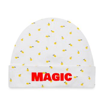 Magic - Baby Premium Organic Mütze - Weiß/Zitronengelb - Vorne