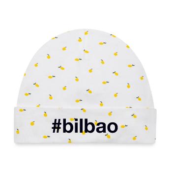 BILBAO Hashtag - Baby Premium Organic Mütze - Weiß/Zitronengelb - Vorne