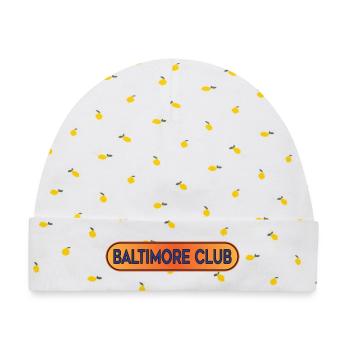 Baltimore Club Breakbeat - Baby Premium Organic Mütze - Weiß/Zitronengelb - Vorne
