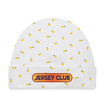 Jersey Club Breakbeat - Baby Premium Organic Mütze - Weiß/Zitronengelb - Vorne