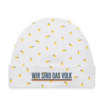 Wir sind das Volk - Baby Premium Organic Mütze - Weiß/Zitronengelb - Vorne
