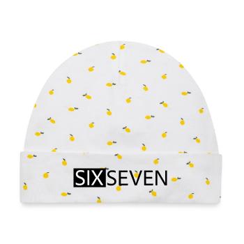 SIXSEVEN - Baby Premium Organic Mütze - Weiß/Zitronengelb - Vorne
