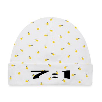 7:1, a perfect score - Baby Premium Organic Mütze - Weiß/Zitronengelb - Vorne