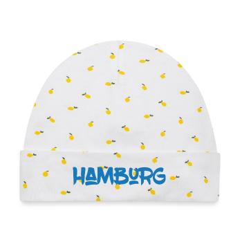 Hamburg - Hansestadt - Alster - Elbe - Hafen - Baby Premium Organic Mütze - Weiß/Zitronengelb - Vorne