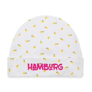 Hamburg - Hansestadt - Alster - Elbe - Hafen - Baby Premium Organic Mütze - Weiß/Zitronengelb - Vorne