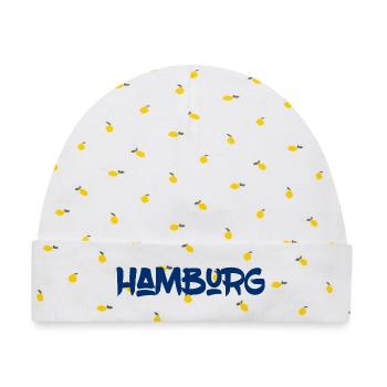 Hamburg - Hansestadt - Alster - Elbe - Hafen - Baby Premium Organic Mütze - Weiß/Zitronengelb - Vorne