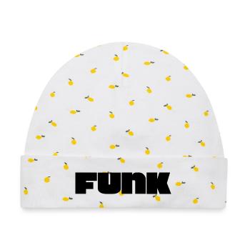 Funk-Bold-Logo - Baby Premium Organic Mütze - Weiß/Zitronengelb - Vorne