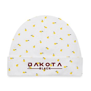 Dakota Black  - Baby Premium Organic Mütze - Weiß/Zitronengelb - Vorne