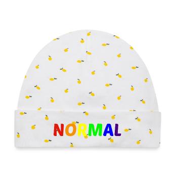 NORMAL - Baby Premium Organic Mütze - Weiß/Zitronengelb - Vorne