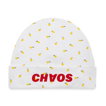 CHAOS - Baby Premium Organic Mütze - Weiß/Zitronengelb - Vorne