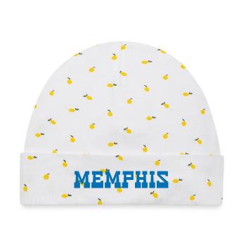 Memphis Tennessee - Baby Premium Organic Mütze - Weiß/Zitronengelb - Vorne