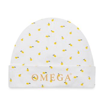 OMEGA - Baby Premium Organic Mütze - Weiß/Zitronengelb - Vorne