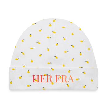 Her era  - Baby Premium Organic Mütze - Weiß/Zitronengelb - Vorne