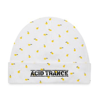 Acid Trance - Baby Premium Organic Mütze - Weiß/Zitronengelb - Vorne