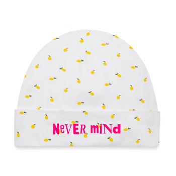 Never mind - Baby Premium Organic Mütze - Weiß/Zitronengelb - Vorne