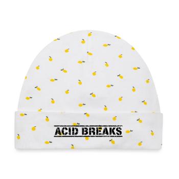 Acid Breaks - Baby Premium Organic Mütze - Weiß/Zitronengelb - Vorne