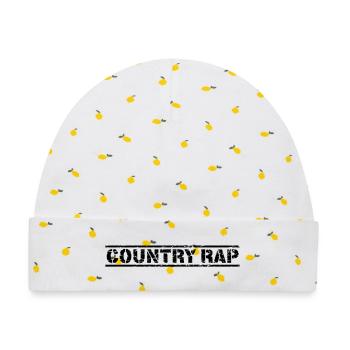 Country Rap - Baby Premium Organic Mütze - Weiß/Zitronengelb - Vorne