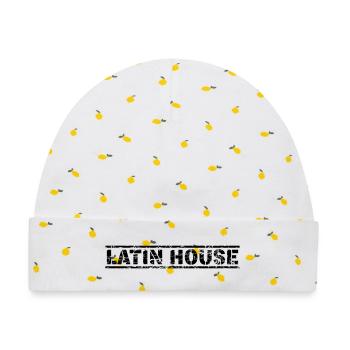 Latin House - Baby Premium Organic Mütze - Weiß/Zitronengelb - Vorne
