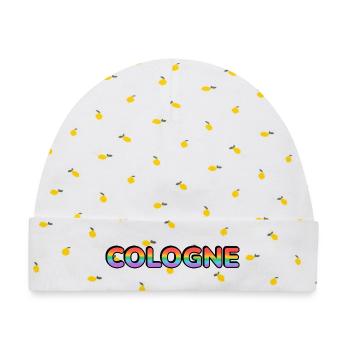 Cologne LGBTQ Rainbow Köln - Baby Premium Organic Mütze - Weiß/Zitronengelb - Vorne