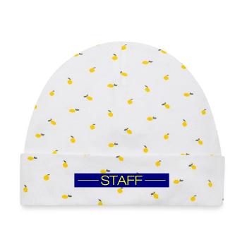 Staff - Baby Premium Organic Mütze - Weiß/Zitronengelb - Vorne