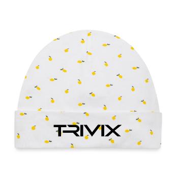 TRIVIX Offizielles Merchandise | Elektronische Musik - Baby Premium Organic Mütze - Weiß/Zitronengelb - Vorne