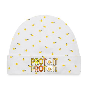 PROTEIN SPIEGELEIER - Baby Premium Organic Mütze - Weiß/Zitronengelb - Vorne